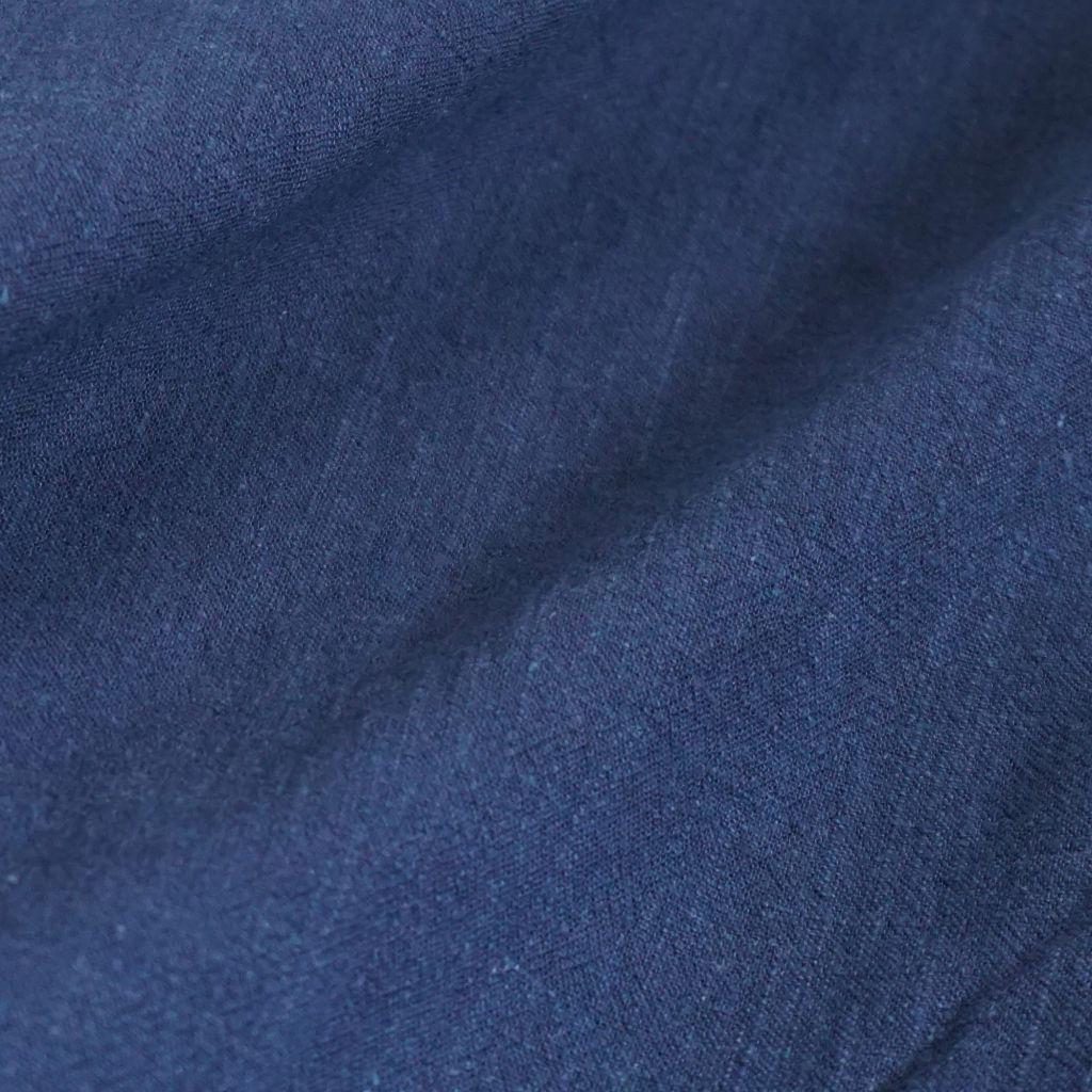 Viskose-Leinenstoff  uni stahlblau